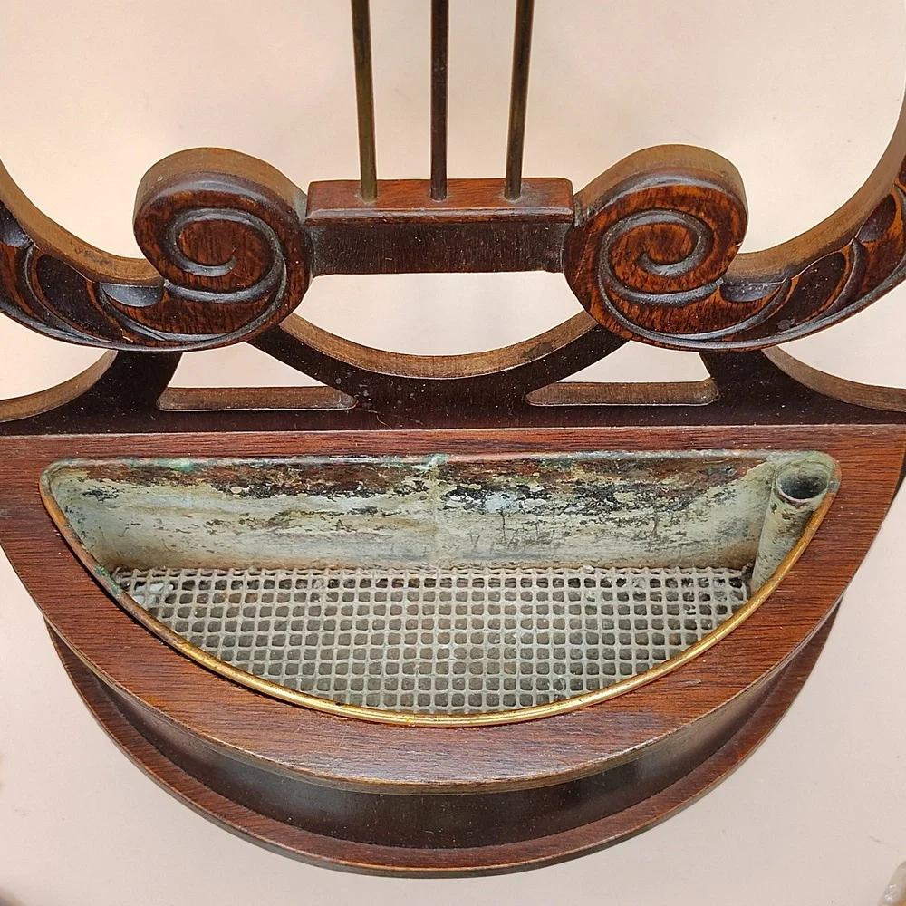 Vintage Ferguson Bros. Hoboken, N.J. Wall-Hanging Planter - Harp Design